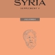 Couverture du supplément 5 de la revue Syria