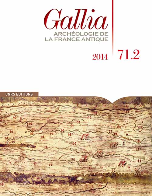 Couverture du numéro 71-2 de la revue Gallia